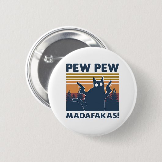 kat Pew Pew Madafakas Ronde Button 5,7 Cm (Voorkant /achterkant)