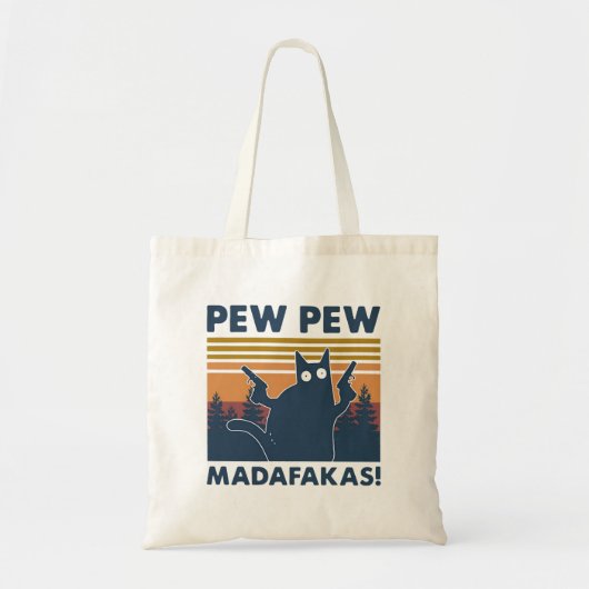  kat Pew Pew Madafakas Tote Bag (Voorkant)