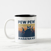  kat Pew Pew Madafakas Tweekleurige Koffiemok (Links)