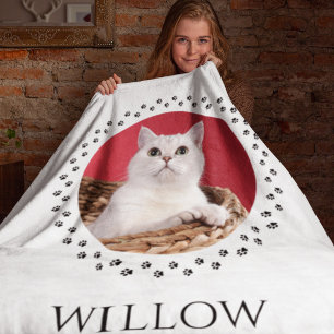 Kat Photo Blanket - persoonlijke toetsenbordweerga Fleece Deken