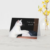 Kat piano recital kaart (Gele Bloem)