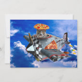 Kat piloot in het vliegtuig kaart (Achterkant)