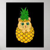 Kat Pineappel | Cute Cat Lover | Summer Fruit Gift Poster (Voorkant)