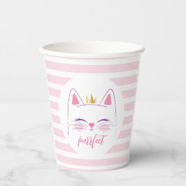 Kat Pink Gold Birthday Papieren Bekers