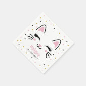 Kat Pink Gold Birthday Servet (Hoek)