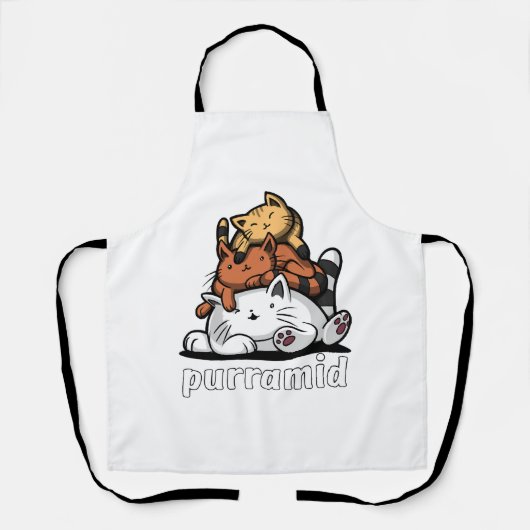 Kat Piramide Purramid Mooie Kittens Schort (Voorkant)