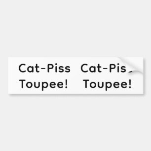 Kat-Pis Pruik Hankamer Artjunkhaus Spat-art  Bumpersticker