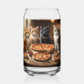 Kat Pizza Avond, Blikvorm Glas (Achterkant)