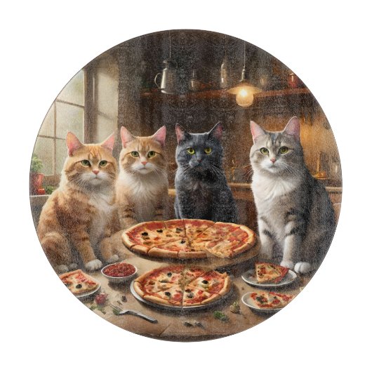 Kat Pizza Avond, Snijplank (Voorkant)