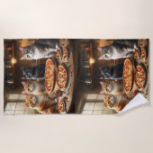 Kat Pizza Avond, Strandlaken (Voorkant)