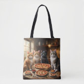 Kat Pizza Avond, Tote Bag (Voorkant)