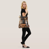 Kat Pizza Avond, Tote Bag (Op model)