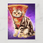 Kat-pizza Briefkaart (Voorkant)