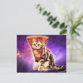 Kat-pizza Briefkaart (Staand voorkant)