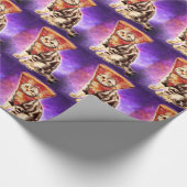 Kat-pizza Cadeaupapier (Hoek)