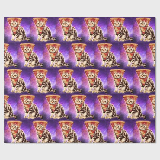 Kat-pizza Cadeaupapier (Vlak)