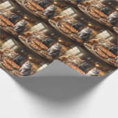 Kat Pizza Nacht, Cadeaupapier (Hoek)