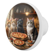 Kat Pizza Nacht, Keramische Knop (Rechts)