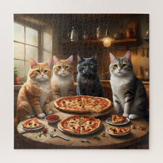 Kat Pizza Nacht, Legpuzzel (Verticaal)