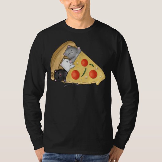 Kat pizza t-shirt (Voorkant)