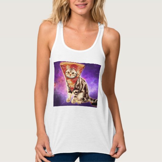 Kat-pizza Tanktop (Voorkant)