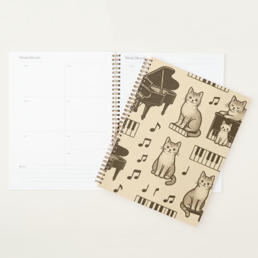 Kat Planner op een Vervaaide Piano (Display)