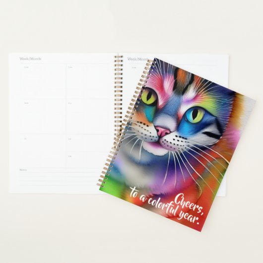Kat Planner van kleurrijk jaar (Display)