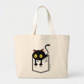 Kat Pocket Bag Grote Tote Bag (Voorkant)