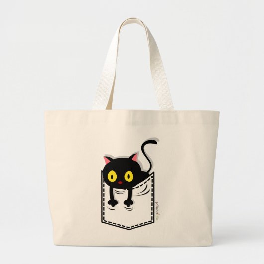 Kat Pocket Bag Grote Tote Bag (Voorkant)