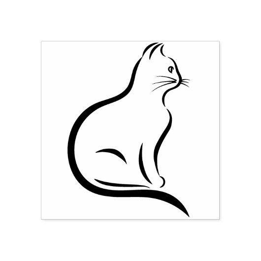 kat poes kunststempel rubberstempel (Afrduk)