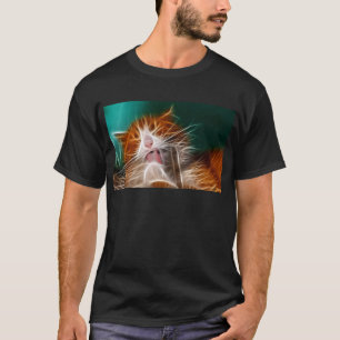 kat poesje katjes schattig huisdier spinnen miauw t-shirt