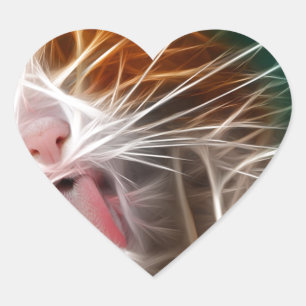 kat poesje katjes schattig huisdier spinnen miauwe hart sticker
