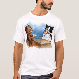 kat Poker T-Shirt van Louis Wain