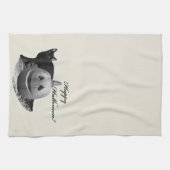 Kat & Pompoen Gelukkig Halloween Theedoek (Horizontaal)