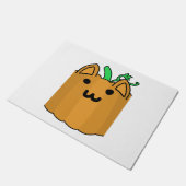 Kat Pompoen Halloween Sticker Deurmat (Schuin)