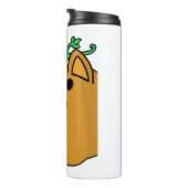 Kat Pompoen Halloween Sticker Thermosbeker (Geroteerd rechts)