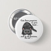 Kat pootafdrukken ronde button 5,7 cm (Voorkant /achterkant)