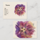 KAT PORTRAIT, wit Visitekaartje (Voorkant / Achterkant)