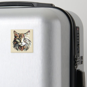 Kat Portret Art Design Magneet
