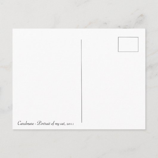 Kat portret CC0104 Briefkaart (Achterkant)