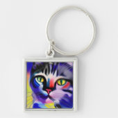 Kat portret sleutelhanger (Voorkant)