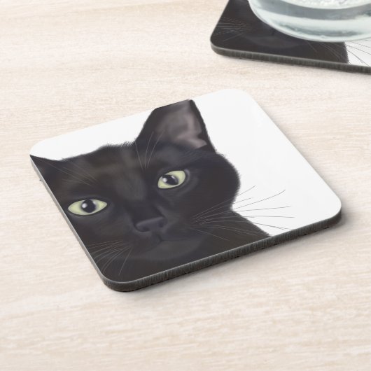 Kat, portret van Gus Bier Onderzetter (Linkerzijde)