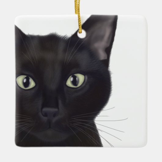 Kat, portret van Gus Keramisch Ornament (Voorkant)