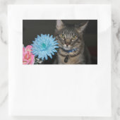 Kat Poses met bloemen Stickers (Tas)
