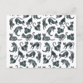 Kat Posities - Zwart palet Briefkaart (Voorkant)