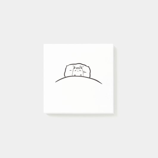Kat post het merkt op. Schattige kattennotitieblok Post-it® Notes (Voorkant)