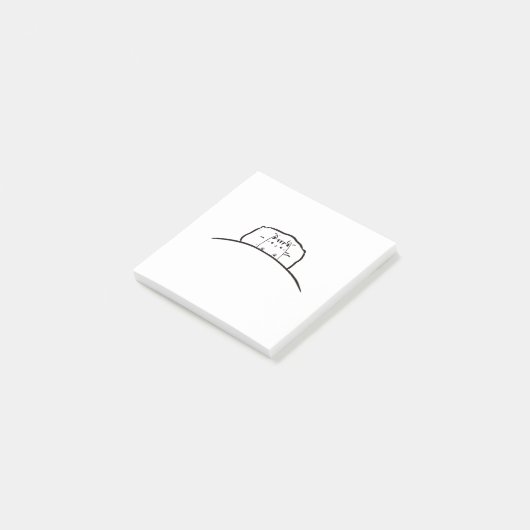 Kat post het merkt op. Schattige kattennotitieblok Post-it® Notes (Schuin)