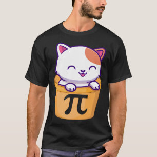 Kat Pot Pi-dag Grappige Pi-dag Kinderen leraar wis T-shirt