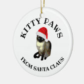 Kat poten van Santa Claus Cute Siamese Cat Keramisch Ornament (Links)