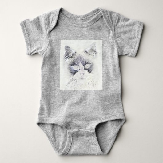 Kat potloodschets romper (Voorkant)